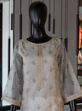 Dhanak Embroidered Khadi Net Stitch Kurti - DK24EL 1840